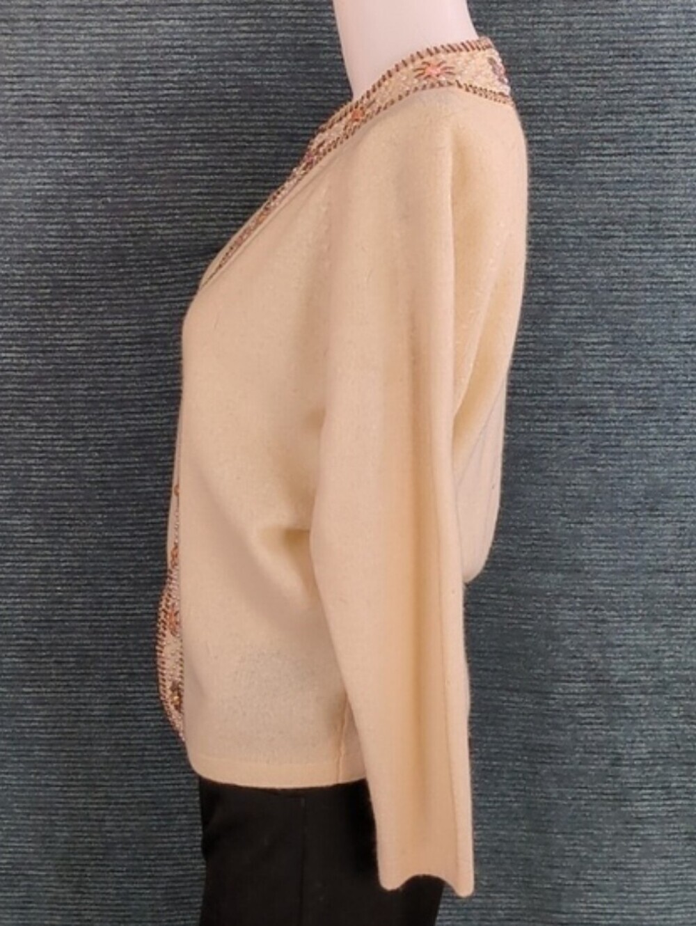 Vintage Marshall Field & Company Beaded Wool/Angora Sweater - Picture 6 of 16